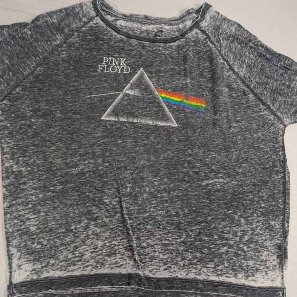 Pink Floyd Chaser Grey 3/4 Sleeves Lightweight Top Size Small (oversized) - Picture 1 of 6